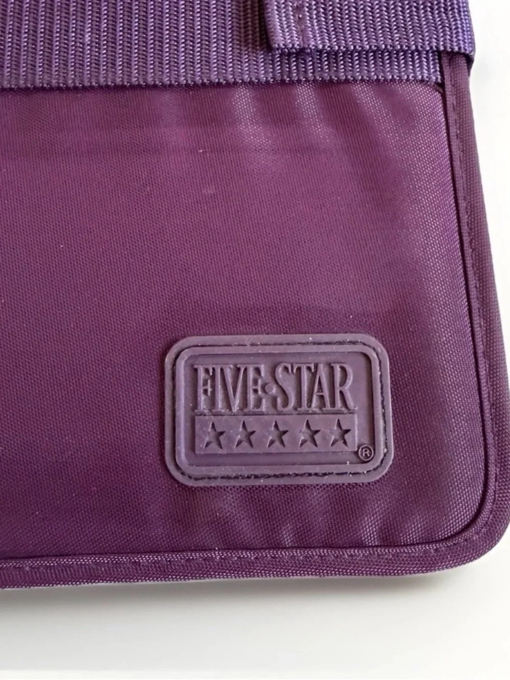 1997 Mead Five Star First Gear Vintage Purple Nylon Notebook Folio Case 2-Pocket